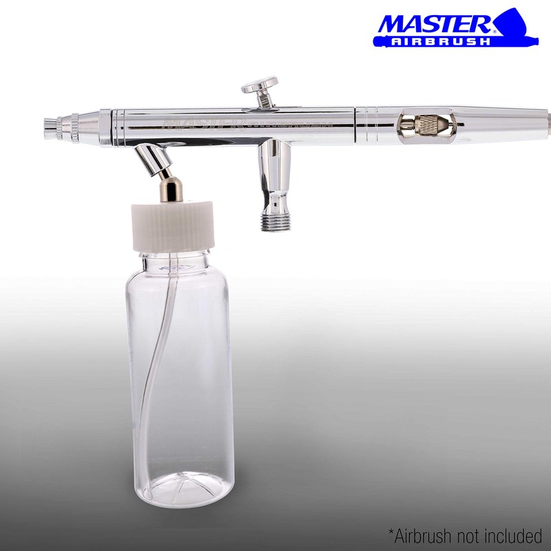 Set of 10 Plastic 3.4 Ounce (100cc) Airbrush Bottles (Jars)