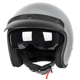 Yesmotor 3/4 Open Face Retro Motorcycle Helmet Vespa Helmet Vintage Helmet for Vespa Motorbike Casco, Moped, Cruiser, Bobber, and Chopper - DOT Approved