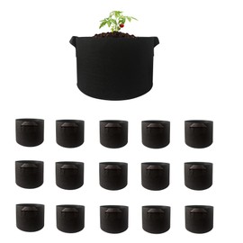 ZMDREAM - Paquete de 15 bolsas de cultivo de 3 galones para macetas de tela de aireación de vegetales, flores y plantas con asas