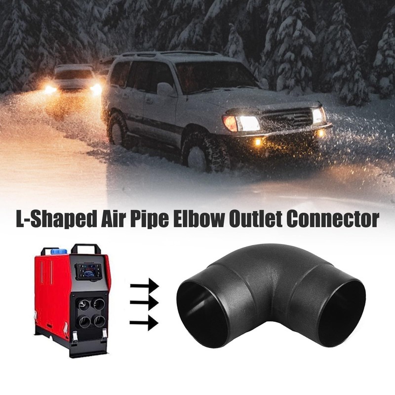 Tokenhigh 60mm Car Air Heater Ducting Pipe Outlet, L Shape