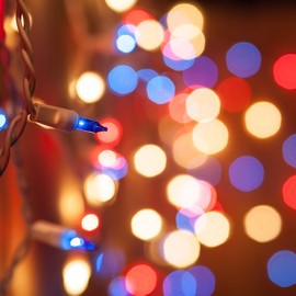 Outdoor Patriotic Lights - Red, White and Blue Lights - Patriotic Decorations, July 4 Decorations, Fourth of July Decorations (150 Icicle Lights, 9 Ft, Red, White and Blue)