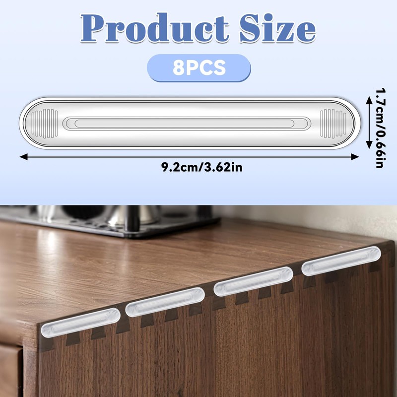 8 PCS Wall Protector from Chair Back, Clear Furniture Bumpers,