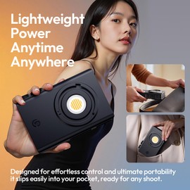 Ulanzi C01 100W COB Lights - PD 3.0 Powered, Led Video Light 2700K-6500K,14500Lx,CRI 96+, Knob Control, Compact & Lightweight (343g), Type-C Fast Charging,for Portrait/Studio Lights