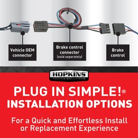 Hopkins 47235 Impulse Plug-in Simple Brake Control, Mounts At Any Angle, Controls Up To 6 Trailer Brakes
