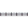 Ornamental Fence With Brick Pillars