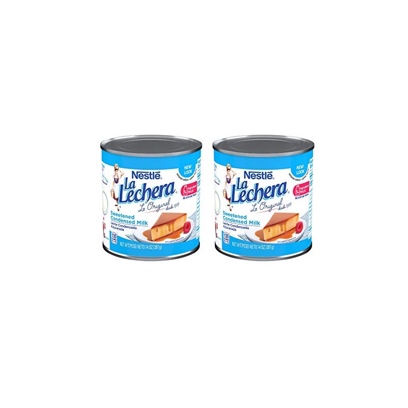 Nestle La Lechera Sweetened Condensed Milk, (2 Pack, Total of