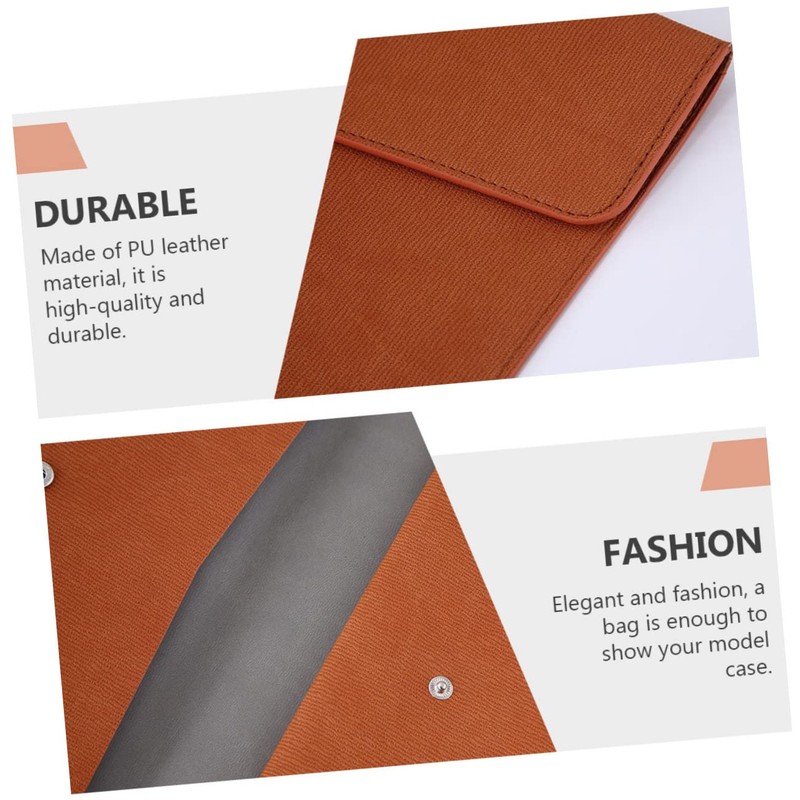 KONTONTY Organizer Briefcase A4 Document Bag Portable Pu Document Envelope