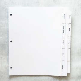 PRE-Printed Recipe Binder Index TAB DIVIDERS – Sets of 10. Helpful Categories Turn Any Binder into a Recipe Book (3)