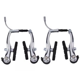 F&R NEW! ABSOLUTE GENUINE ALLOY BICYCLE 110MM LONG  V-BRAKE IN CHROME.