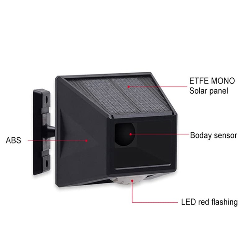 ThreeH Solar Outdoor Motion Sensor Alarm Freely Rotating IP65 Waterproof