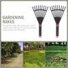 DOITOOL Hand Rake 2 Pieces Garden Grass Rake Hand Rake