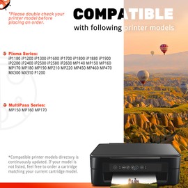 COCCINK PG-40 XL CL-41 XL for Canon 40 41 Remanufactured Printer Cartridges Replacement for Pixma MP150 MP160 MP470 MX300 iP1200 iP1600 iP1800 iP1900 iP2200 iP2500 iP2500 iP2600 Printer (1 Black, 1