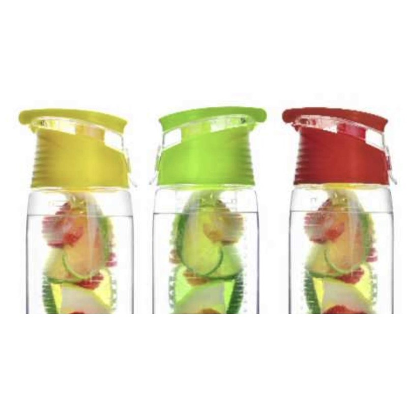 asobu FLAVOUR IT 2 GO Flavored Water Bottle, Red, ANDFN-RD