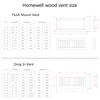 Homewell White Oak Wood Floor Register, Flush Mount Vent with