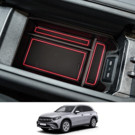 CDEFG CDEFG Mercedes GLC X254 2023 2024 Mittelkonsole Organizer GLC-Klasse Aufbewahrungsbox Auto Center Console Tray GLC X254 2023 2024 Zubeh?r (Rot)