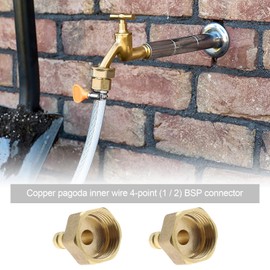 Create idea 2 Pieces 8 mm to 1/2 Inch BSP Female Thread Barb Brass Fitting Connectors Hose Barb Joint Adapter Coupler for Fuel Air Gas Water Oil