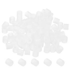 PATIKIL 3.2mm ID x 5mm OD x 4mm L Round Spacers Washers, 100 Pack Nylon Standoff Gaskets for M3 Hardware Screws Bolts for 3D Printer Electrical Outlet, White