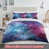 EXKANBO Twin Bedding Sets,3-Piece Galaxy Comforter Sets for Boys&Girls Blue