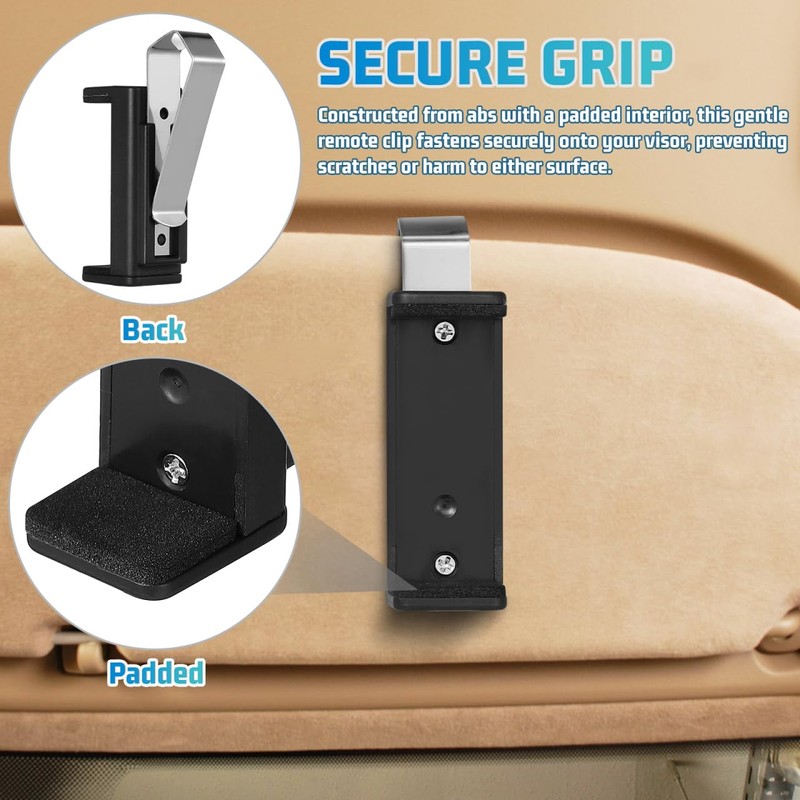 2pcs Garage Door Remote Clips Universal Car Garage Remote Visor