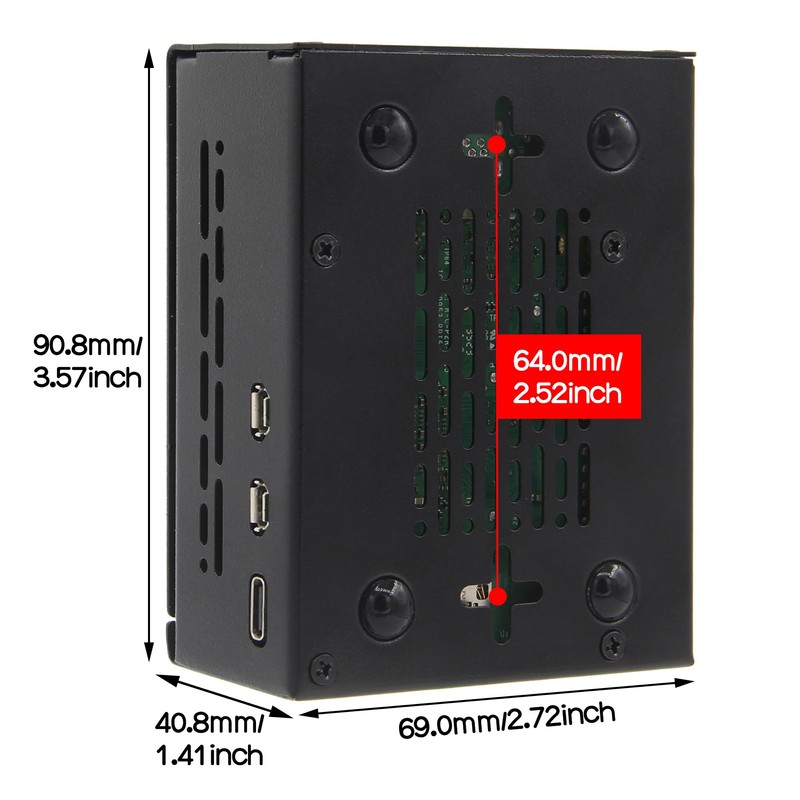 Geekworm Raspberry Pi 5 Case (P579), Compatible with Pi 5