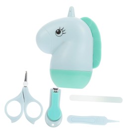 SAFIGLE 8pcs Nail Care Kit Ergonomic Boy Girl Nail Clippers Tweezers Scissors and File Safe Grooming Tools for Tiny Lovely Storage Case Included