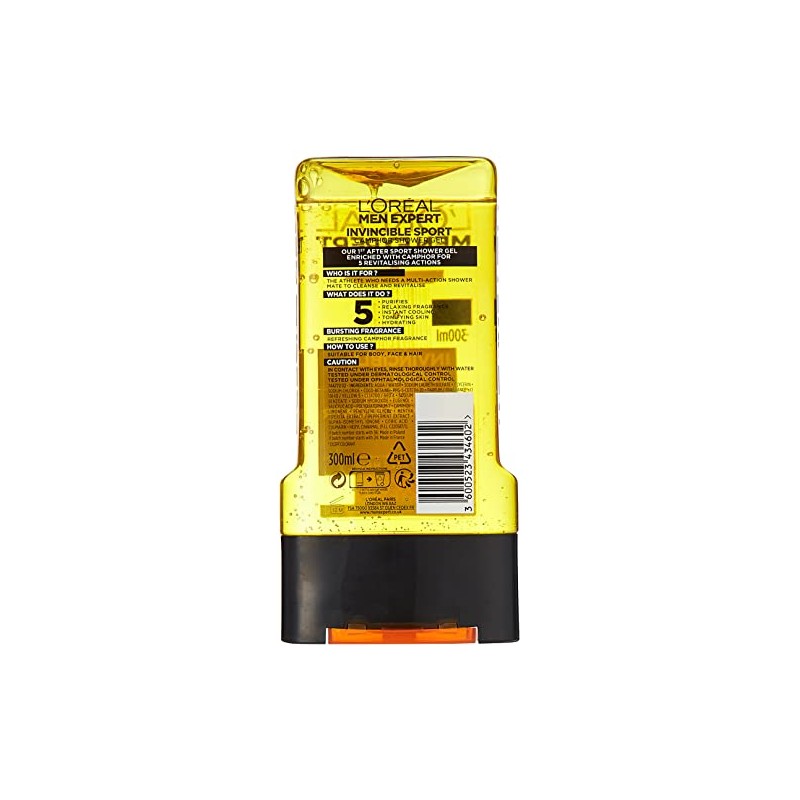 L'Oreal Paris Men Expert Invincible Sport Shower Gel, 300 ml