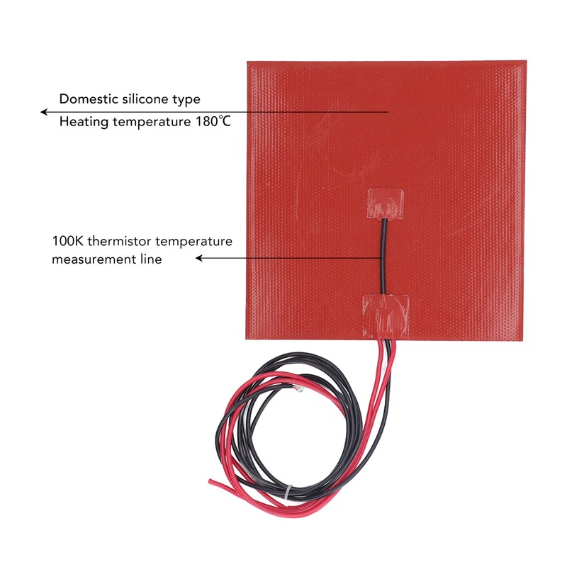 Silicone Heater Pad Heating Mat 180℃ 200x200mm 200W Accessory for