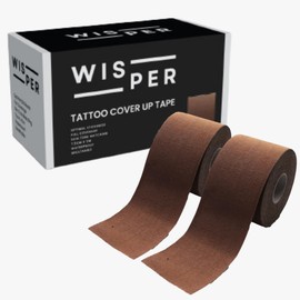 Tan Tattoo Cover Up Tape | Perfectly Sticky & Full Coverage | Tan Skin | 7.5 cm x 9 m |Waterproof & Breathable | Ultra Thin, Ideal for Covering Big Tattoos (brown)