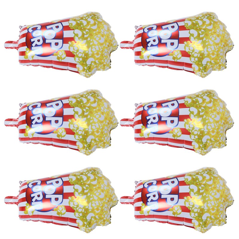 10pcs Popcorn Party Balloons Reusable Movie Theme Party Decoration Balloons