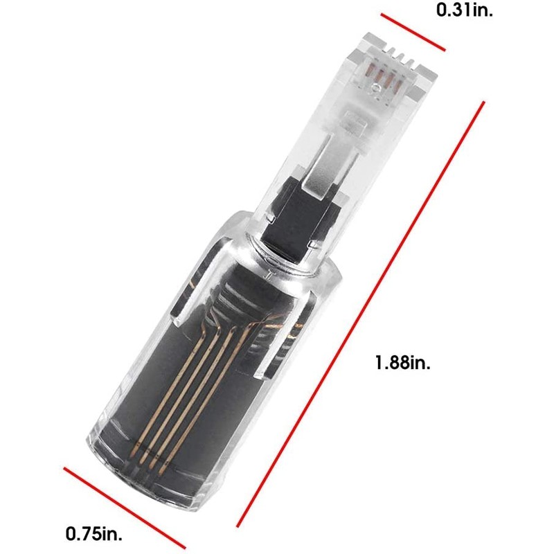 BLACK/ CLEAR TELEPHONE/ HANDSET COIL CORD DETANGLER (2 pack) DragonTrading®