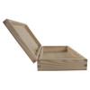 Shallow Flat Slim Wooden Box Gift Case | 25 x