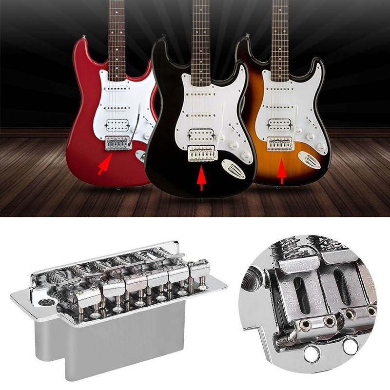 Guitar Tremolo Bridge, Zinc Alloy 6 String Electric Guitar Tremolo