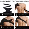 MIRKUZI 1 Piece Black Shoulder Support Strap Shoulder Support with