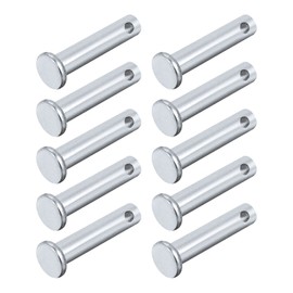 METALLIXITY Clevis Pins (6 mm x 20 mm) Single Hole Flat Head Carbon Steel Closure Pin - for Metal Appliances Furniture Assembly Industrial DIY Pack of 12