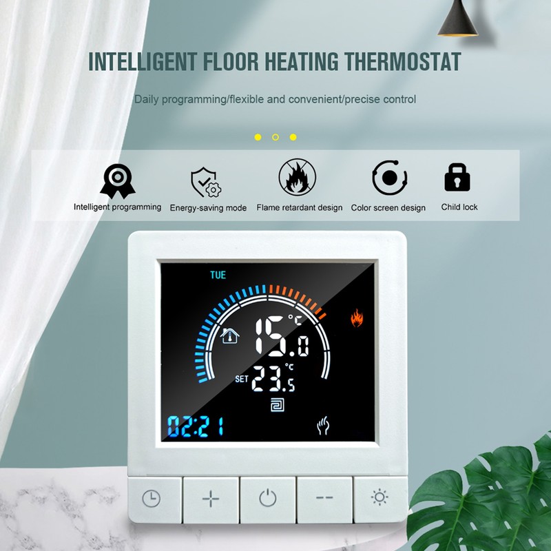 Programmable Digital Thermostat with Child Lock LCD Display NTC Sensor
