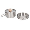 Cooking Pot and Pan Set 304 Stainless Steel Portable Camping