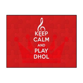 Makoroni - Keep Calm and Play Dhol - Jigsaw Puzzle 30 pcs, DesO64