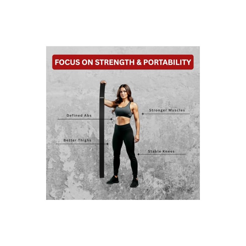 76 Inch Premium Extended Length Fabric Resistance Band for Working