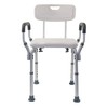 Essential Medical Supply Molded Shower Bench with Arms and Back