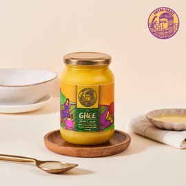 Amyra Farms Organic A2 Ghee - 1 Pound | Grass-Fed Gir Cow Ghee, Handcrafted Bilona, Pure & Nutrient-Rich | Traditional, Natural, Healthy Desi Ghee | Keto, Lactose and Casein Free | Clarified Butter (16 Ounces)