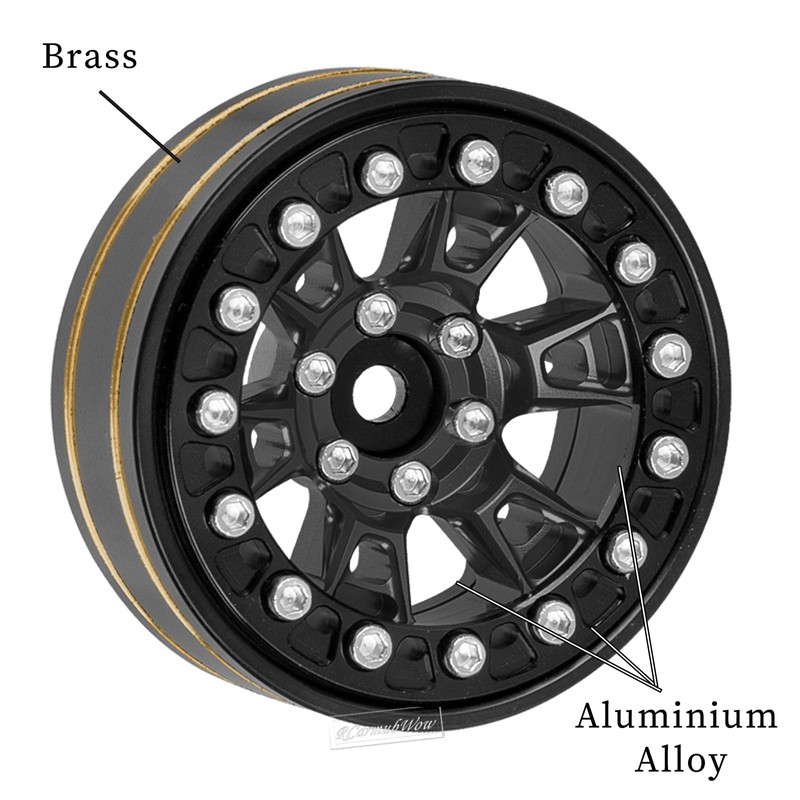 RCarmubWow RC 1.3 Beadlock Wheels Single & Dually for 1/18