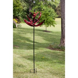 Evergreen Garden Beautiful Summer Multi Colored Waves in Motion Wind Spinner - 27 x 27 x 91 Inches Fade and Weather Resistant Outdoor Decoration for Homes, Yards and Gardens