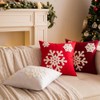 Woaboy Pack of 2 Christmas Burgundy Throw Pillow Covers Decorative
