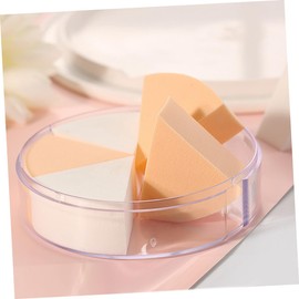 FOMIYES Makeup Sponge Six Skin-friendly Triangle for Foundation and Powder Dual Use for Dry Wet Application for Home Salon Travel with Storage Case