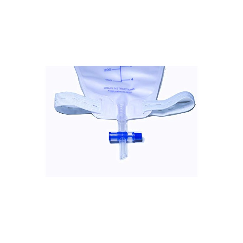 lifevv 4 Pack Easy-Tap Leg Bag Urinary Drainage Bag Anti-Reflux