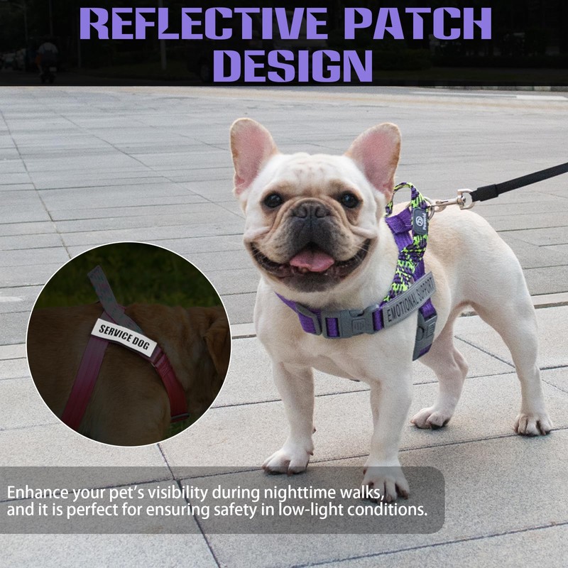 Paworld Service Dog Vest, No-Pull Service Dog Harness with 4