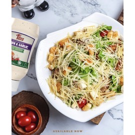 Mrs Taste Sugar Free Onion & Garlic Salad Dressing, Zero Calories, Zero Sodium, Zero Sugar, High Fiber, Keto Friendly, Paleo Friendly, Condiments and Sauces (Onion & Garlic)