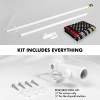 UD_G128 Combo Pack: 6 Ft Tangle Free Aluminum Spinning Flagpole