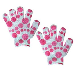 Pink Bubble Day Spa Bath Mitt Gloves - Pair