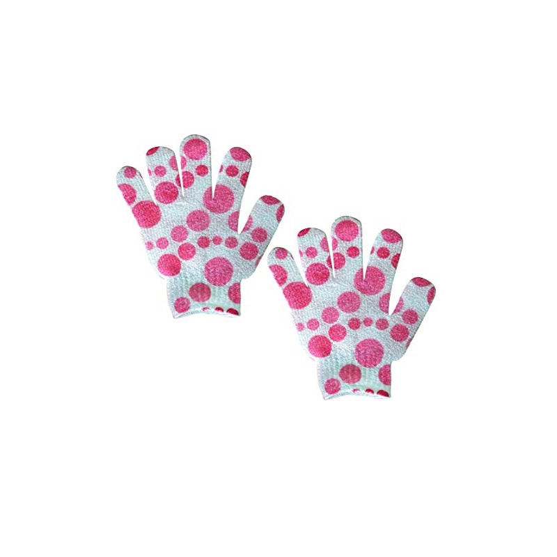 Pink Bubble Day Spa Bath Mitt Gloves - Pair